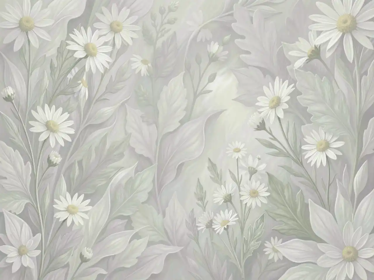 Abstract herbal harmony field with soft sage and chamomile tones